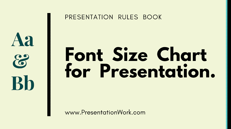 Best Font Size Chart for Presentation Slide Font Size Selection for a Presentation in a Large Hall